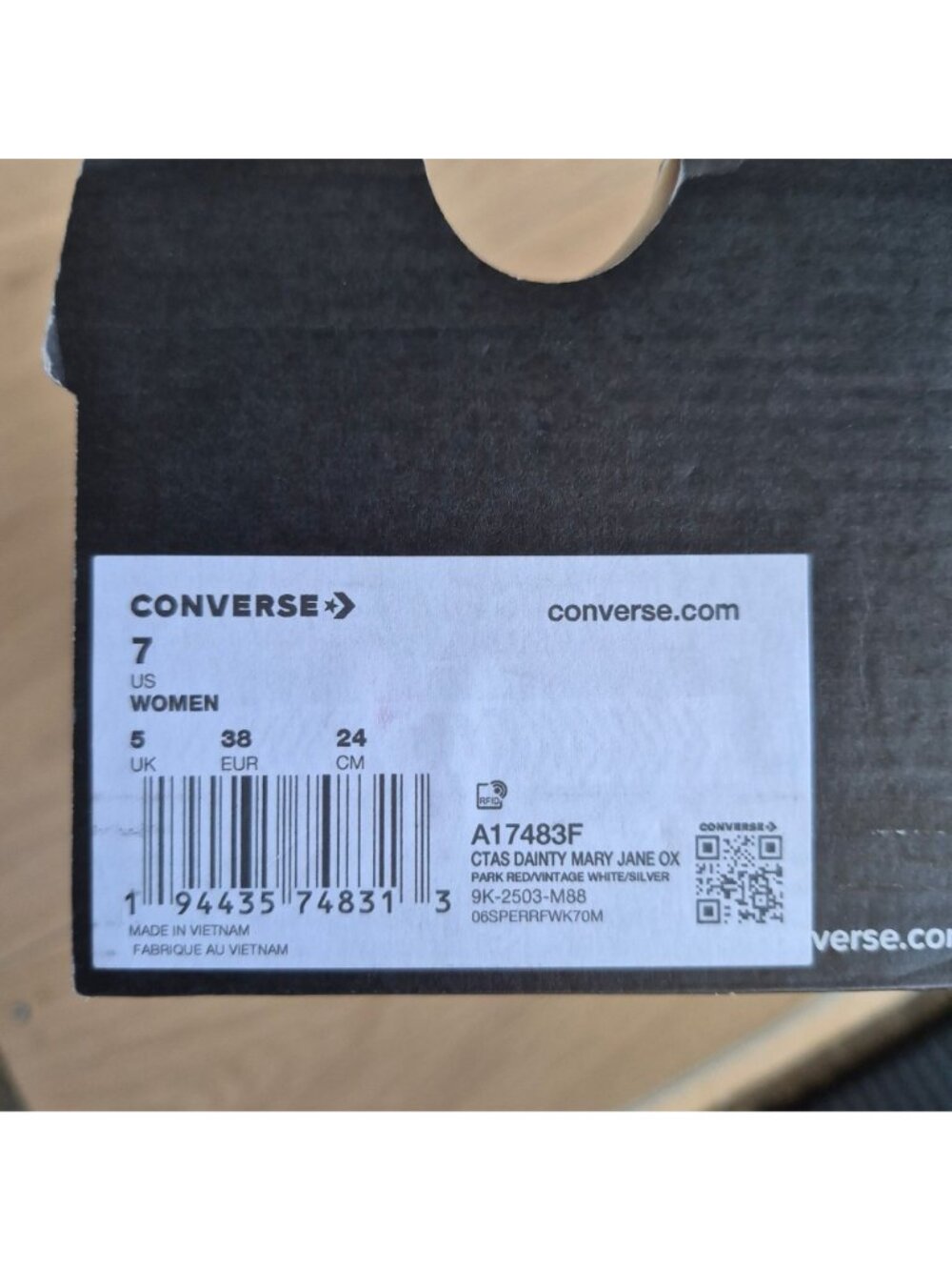 ⭐Converse Chuck Taylor All Star Dainty Mary Jane 7 Womens Mesh Park Red A17483F⭐ - Picture 8 of 10